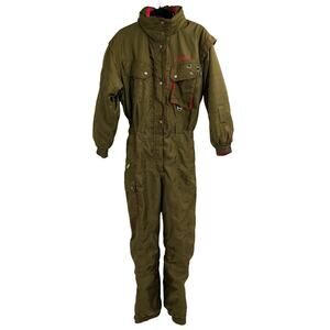 VINTAGE Nevica Ski Snow Suit Frontline Nevica Army Green Size US 10